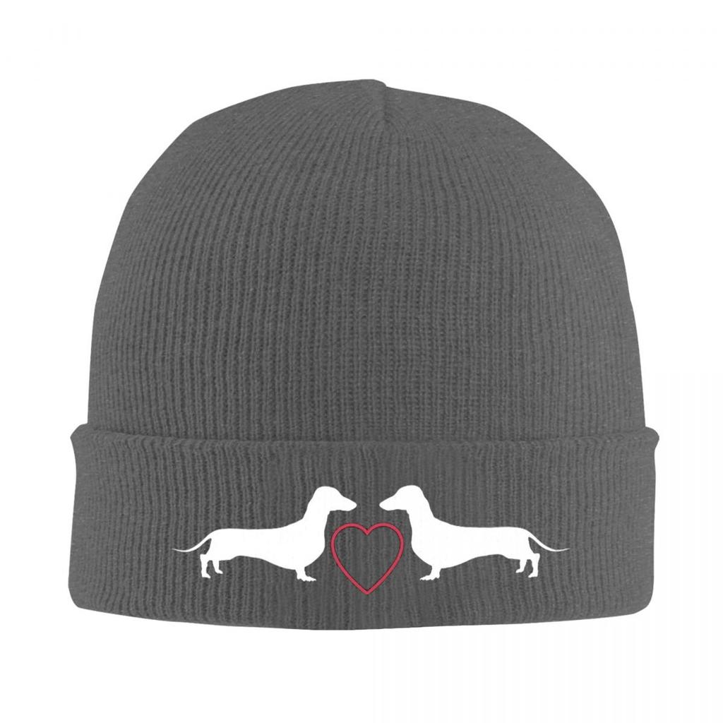 Dachshund Pattern Art Warm Knitted Cap Fashion Bonnet Hat Autumn Winter Outdoor Beanies Hats for Unisex Adult