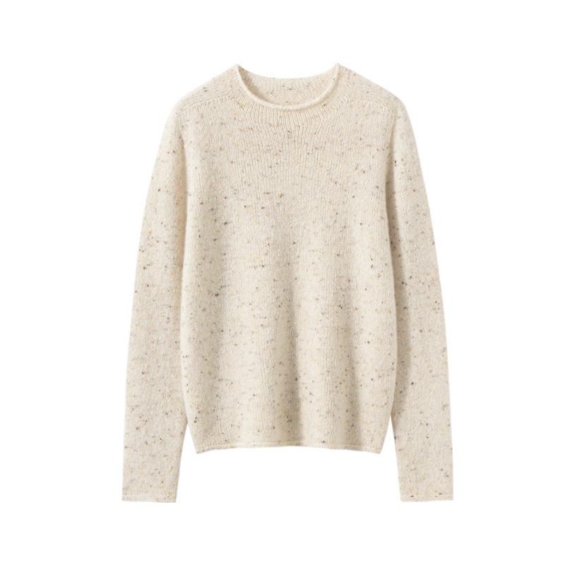 100% Cashmere Women's Round Neck Knit Sweater