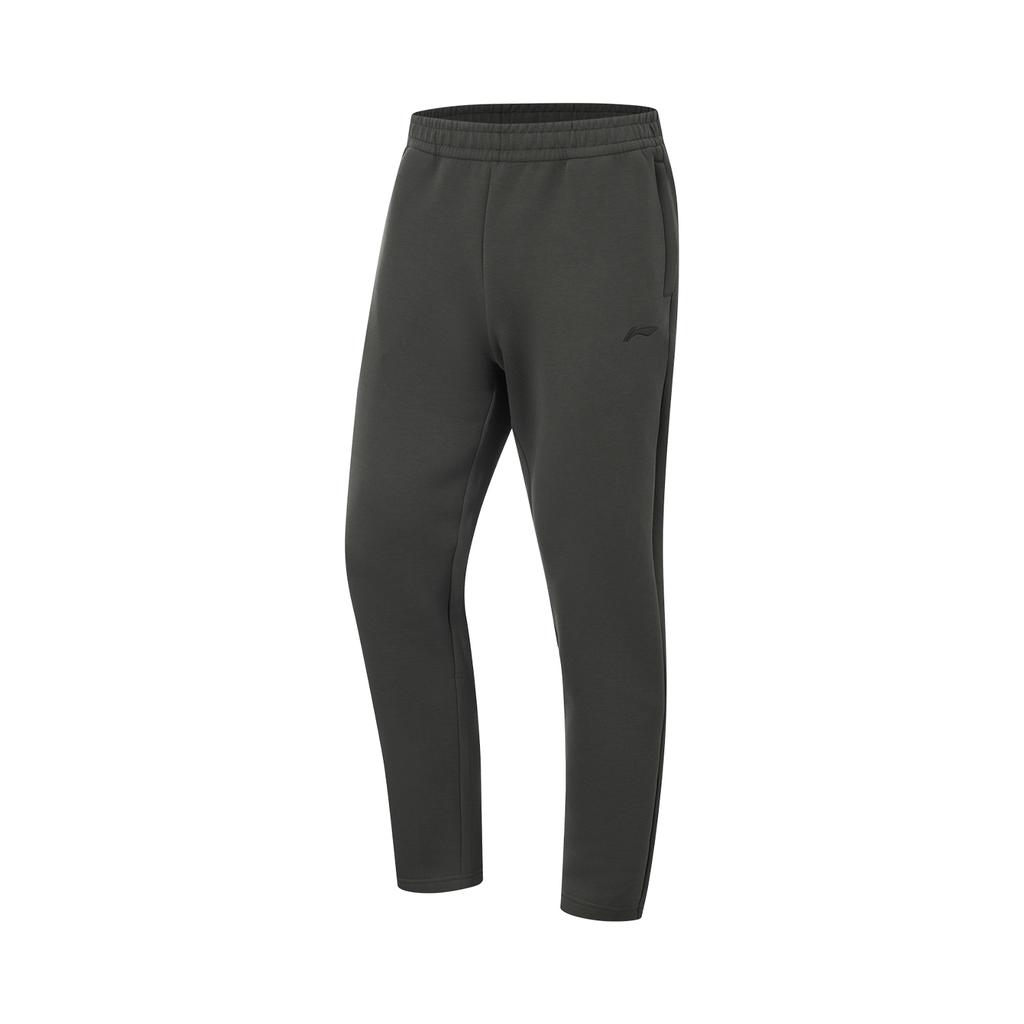 Li Ning Fitness Series Warm Breathable Comfortable Knitted Sports Pants Men Bottoms Graphite-Grey AKLU555-3