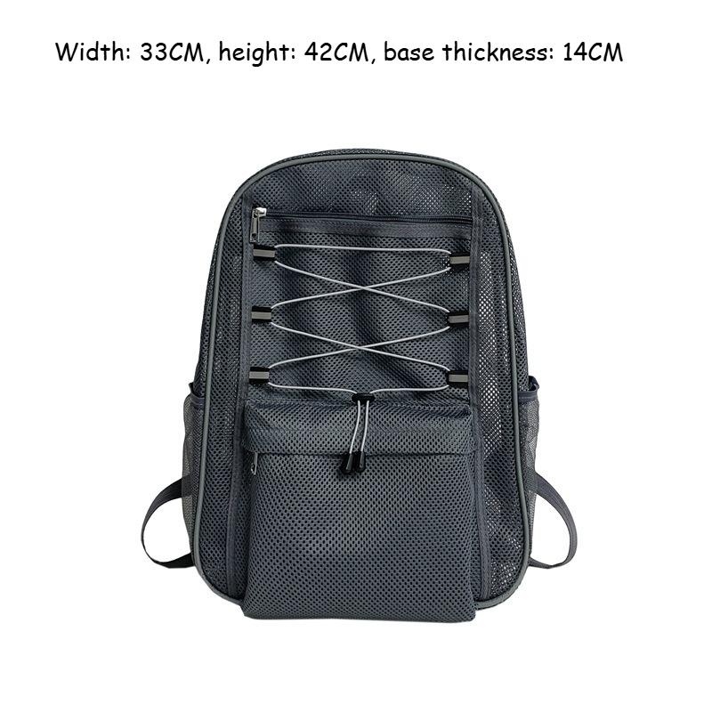 Zaino da Spiaggia in Rete Estivo 1pz Svuotato Comoda Tracolla Borsa Fitness Resistente all'Usura Zaino per Pendolari Nuoto