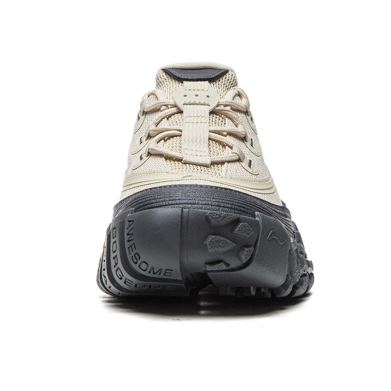 Li Ning Outdoor CF Tracing, Forest Environment Low Top Outdoor Hiking Shoes Unisex Oat Gray/Ebony Black AHCW027-3