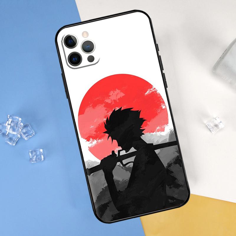 Japanese Style Samurai Art Phone Case For iPhone 16 Pro Max 12 13 Mini 11 14 15 Pro Max XR 16 15 Plus 16e Cover Shell