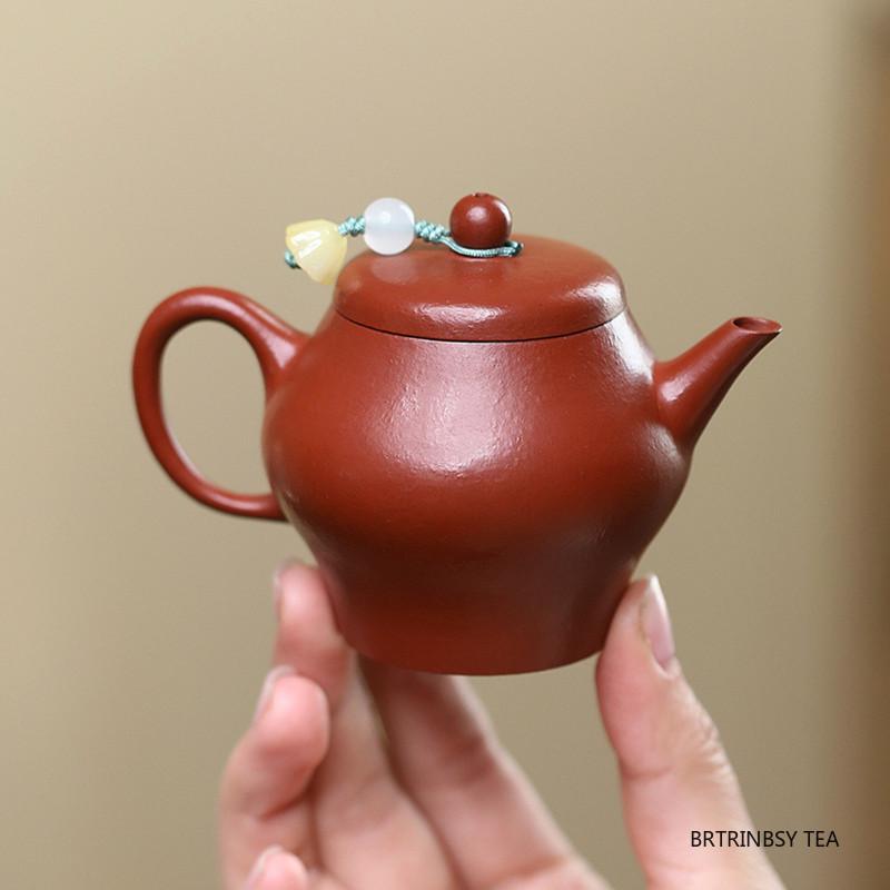 90ml Yixing Handmade Purple Clay Teapot Chinese Small Capacity Tea Pot Raw Ore Zhu Mud Kettle Household Zisha Teaware Tea Set