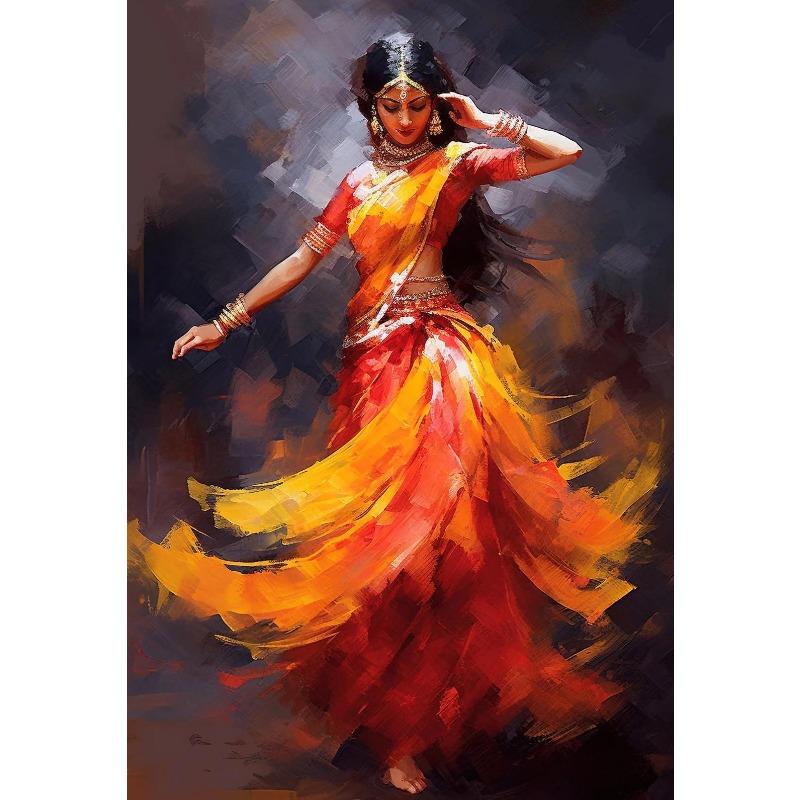 

Яркие Экзотические Страсти Этнические Танцы Художественные Постеры Печать на Холсте Масляная Живопись Гостиная Спальня Стены Украшение Дома Без Рамы 21cm×30cm NoFrame