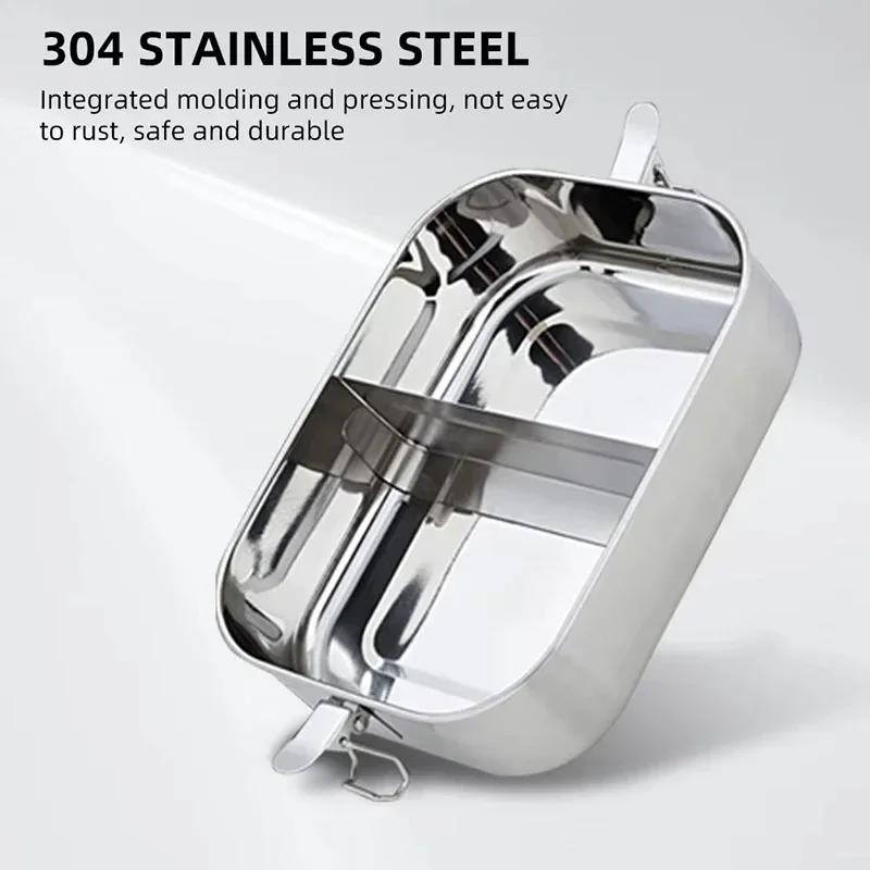 Stainless Steel Lunch Box for Kids And Adults, Portable Leak-Proof Bento Box, Travel Food Meal Prep Container Dishwasher Safe