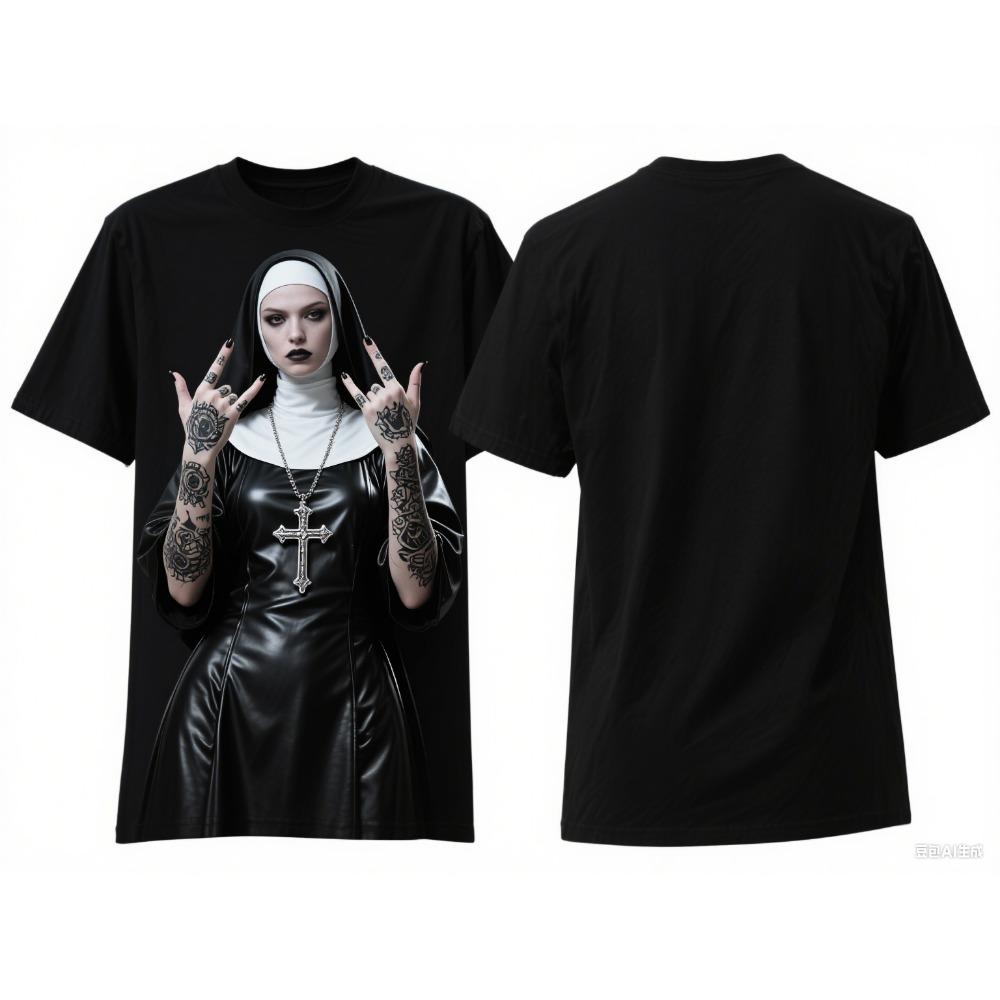 Djävulsnunna Grafisk T-shirt 3D-tryck Fritid Herr T-shirt Utomhus Storlek Plus Tees Topp Damkläder