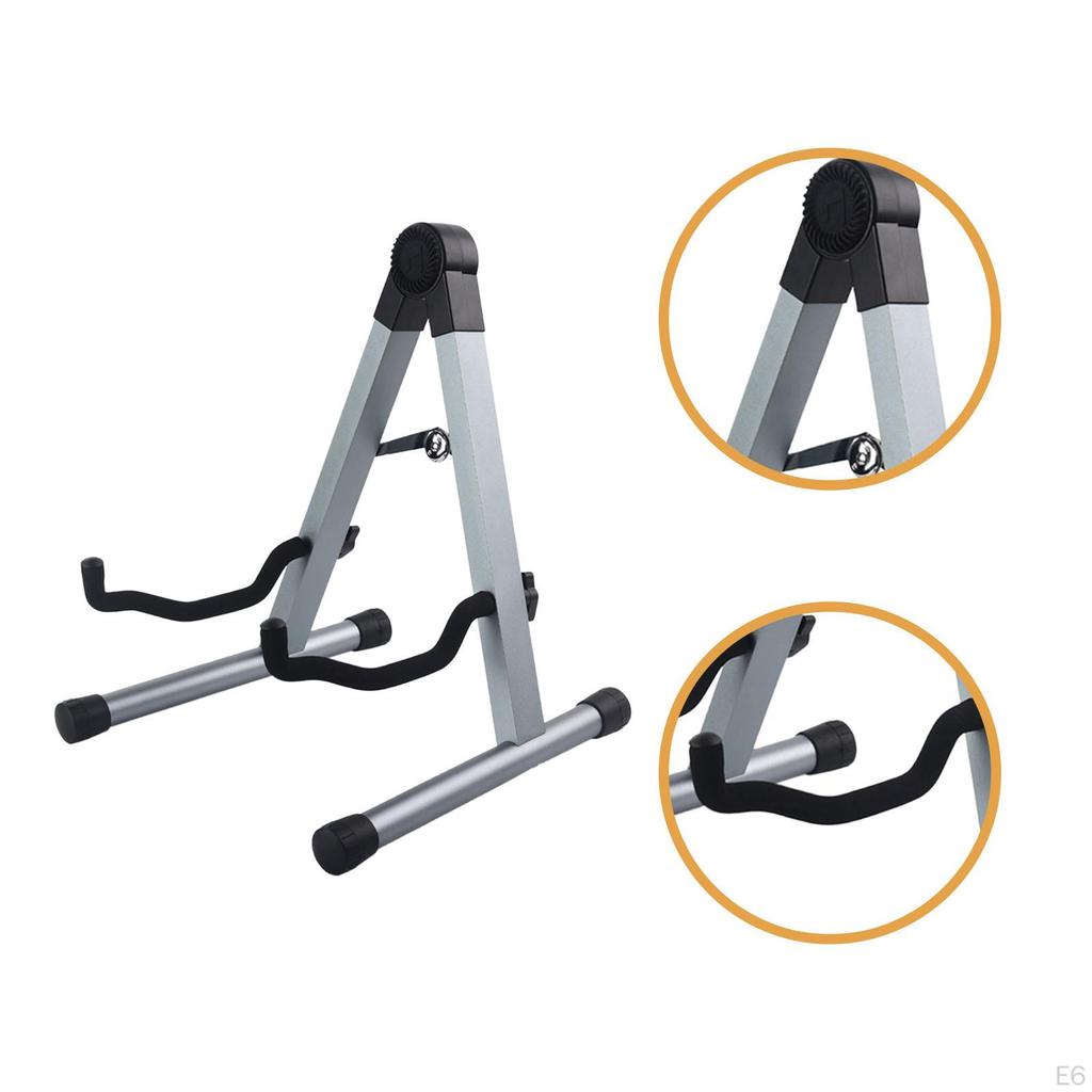 Foldable Guitar Stand A Frame Foam Arms Stable Support Holder for Violin Ukulele Classical
