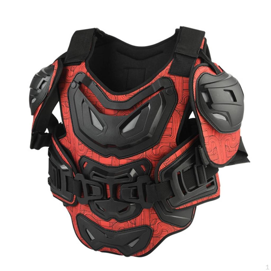Motorcycle Riding Chest Protector Encircling Shielded Adjustable Straps