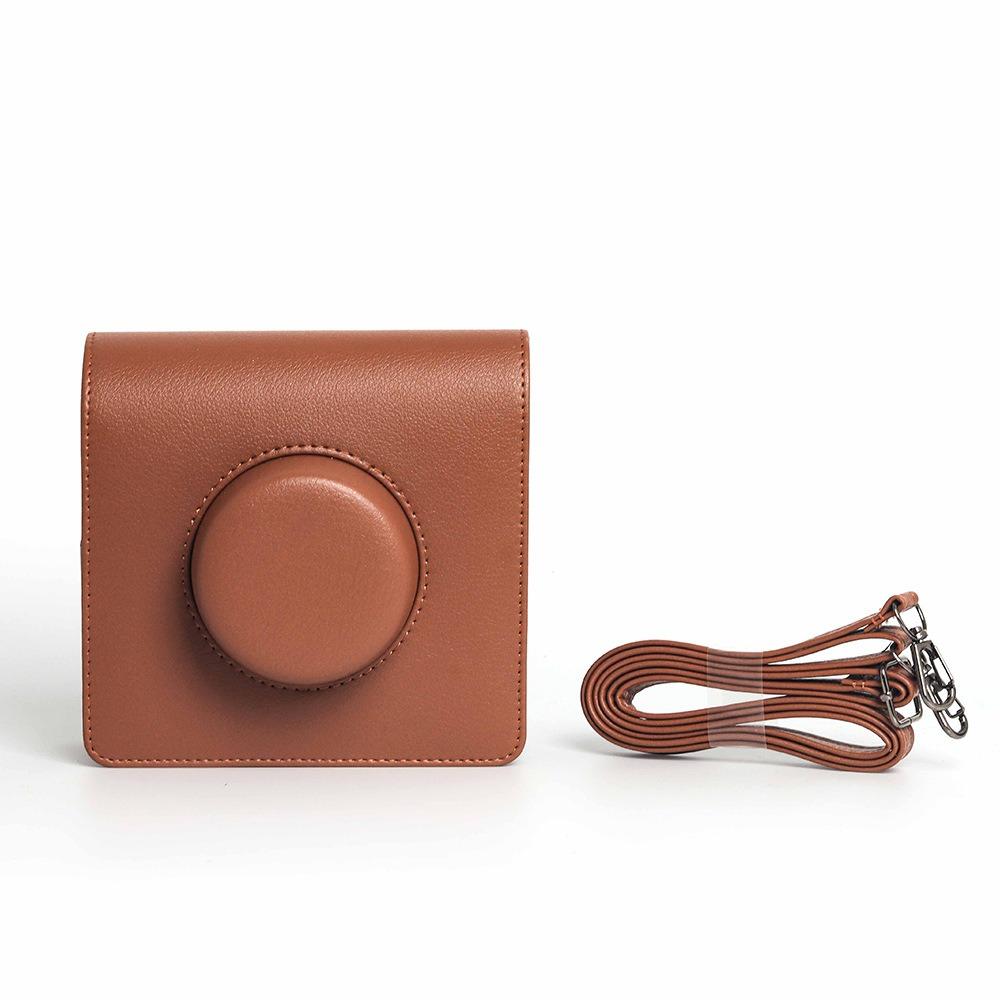 PU Leather Instant Camera Case Anti Scratch Storage Bag for Fujifilm Instax WIDE EVO Travel