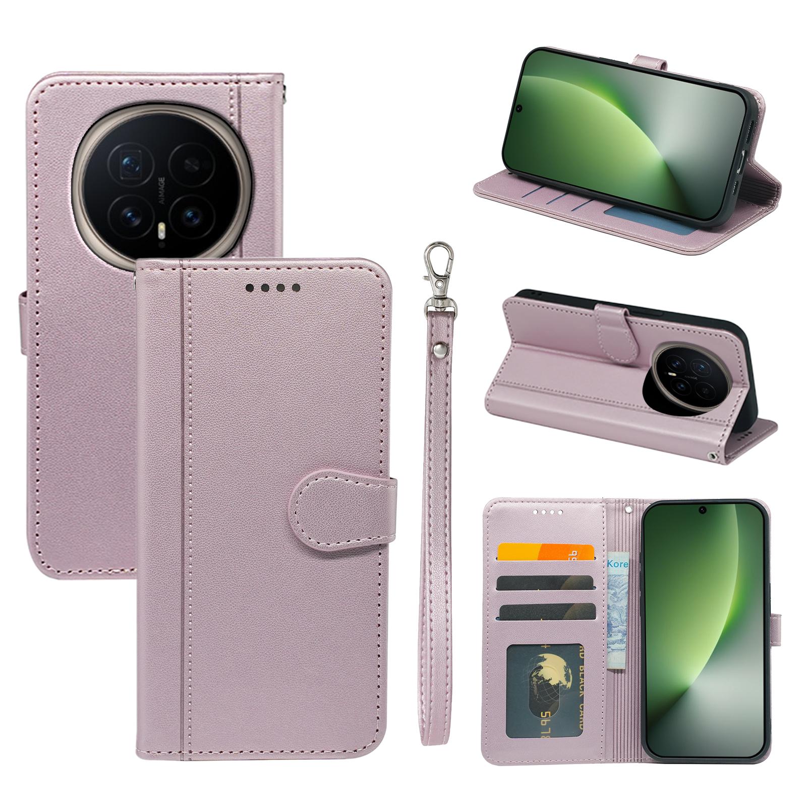 For Honor Magic8 5G Wallet Case Magnetic Snap Leather Phone Cover with Strap