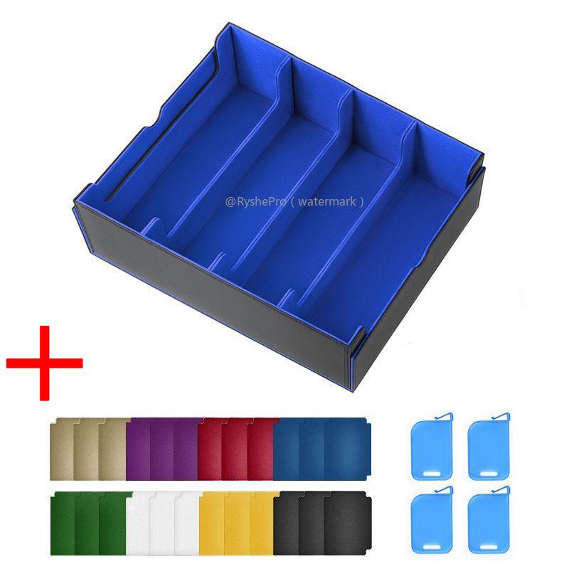 Card Storage Box for 2800+ Trading Cards with Dedicated Card Supporters 24 Colors Divider Tabs  Fits  Magic Game Sport Card Case