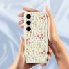 For Samsung Galaxy S25+ Case Flowers and Grass Pattern Printing Straight Edge TPU Phone Back Cover