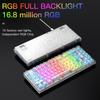 YUNZII X75 Hot-Swap Mechanical Keyboard with Clear Keycaps, Gasketed 75 Keys, RGB Backlit, WindowsMac Compatible (Crystal White Switches, White Wired)