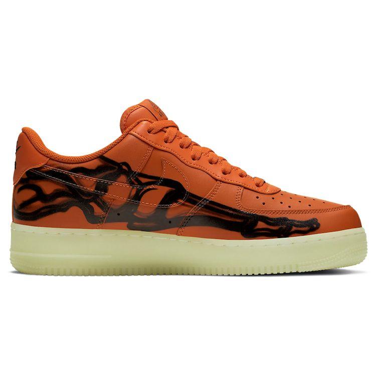 Nike Unisexové tenisky Air Force 1 Low Orange Skeleton Hvězdice Bílá Černá CU8067-800