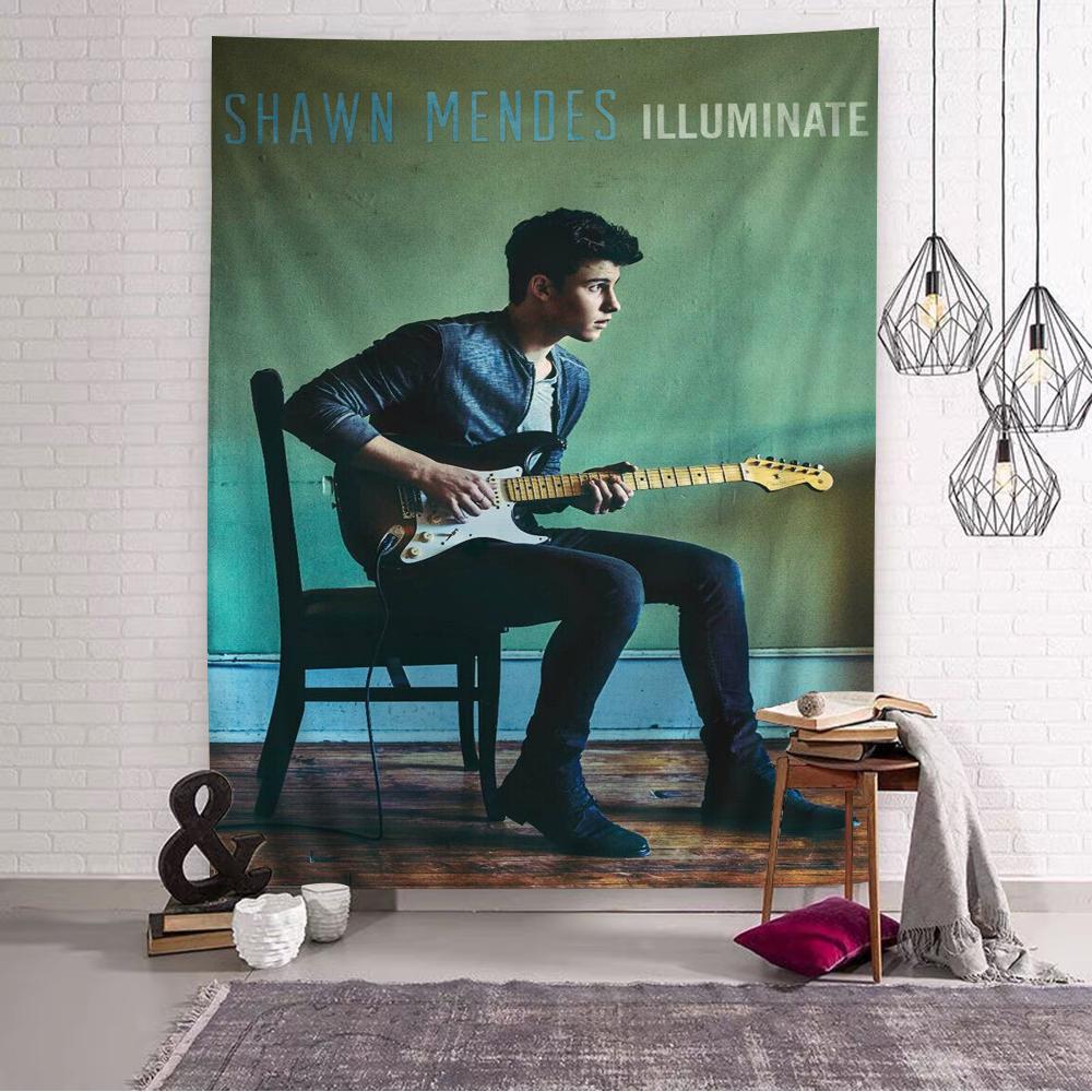 SShawn Mendes Popular Singer  Hanging Bohemian Tapestry Japanese Wall Tapestry Anime Kawaii Room Decor