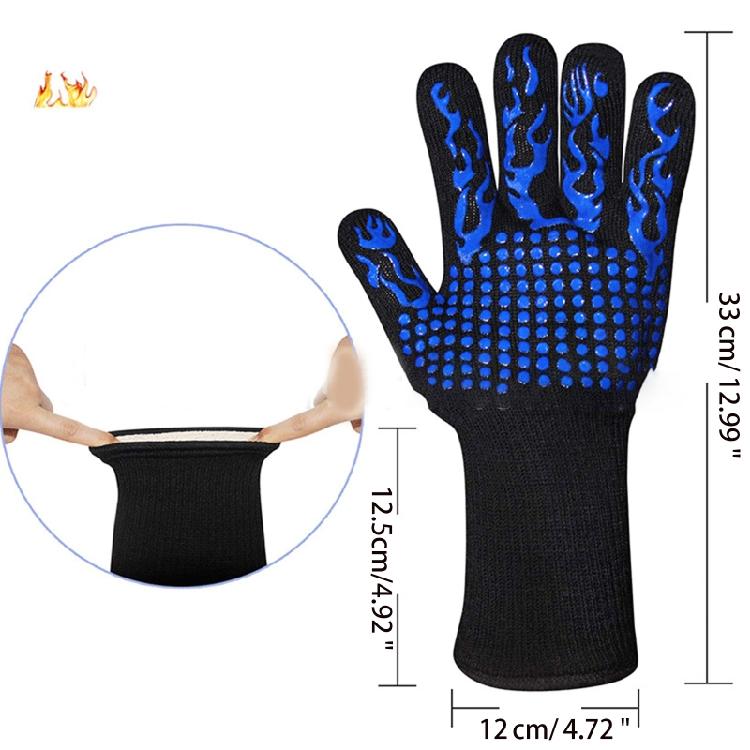 Grilling Gloves Non-Slip Baking Gloves for Barbecue Cooking 2 Colors To Choose