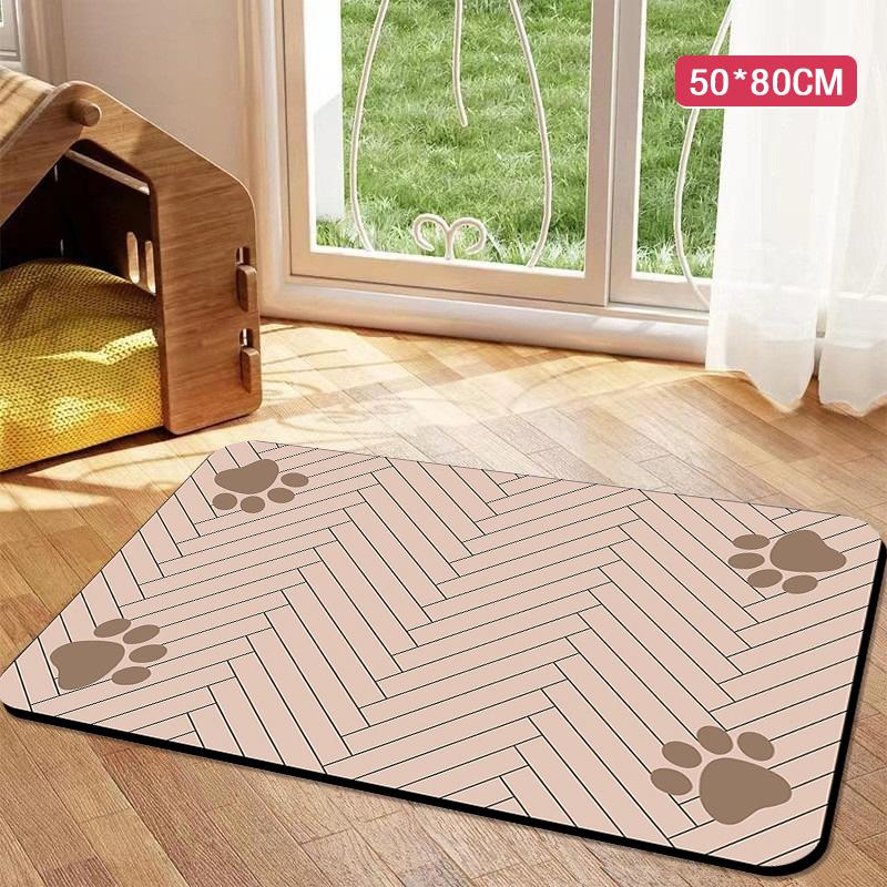 Absorbent Pet Feeding Mat Waterproof Placemat For Dog Cat Food Water Bowls Quick-Dry Rubber Backing Non-Slip Home Pet Mat