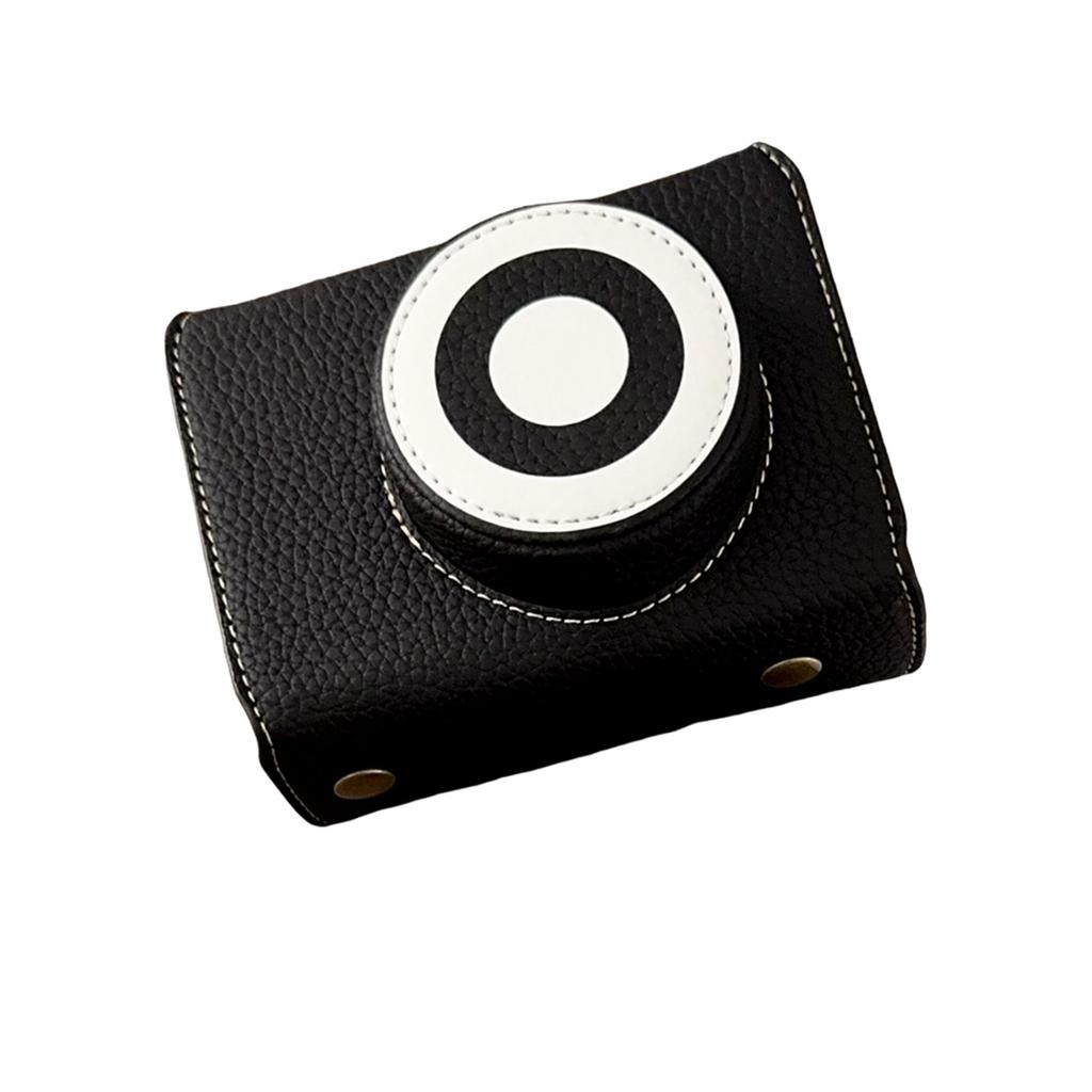 Retro PU Leather Camera Bag Including Half Case Flip Cover and Adjustable Shoulder Strap Fit for Fujifilm XE5 Camera