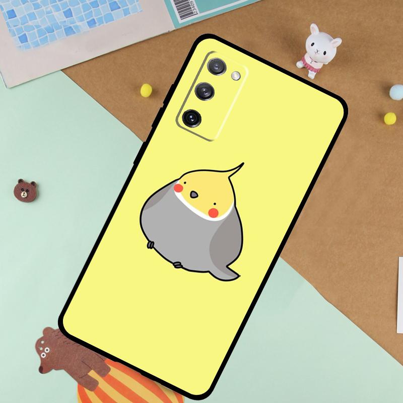 

Cartoon Animal Chubby Cockatiel Soft Case For Samsung Galaxy S24 Ultra S9 S10 S20 S22 S21 Plus S23 FE S25 Ultra Funda Cover Galaxy S10