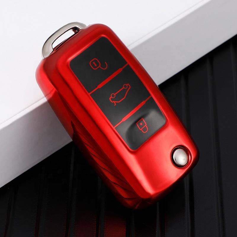 Anti-Scratch TPU Remote Key Fob protection OEM Premium Material Car Key Bag for VOLKSWAGEN Car Interior Accessories