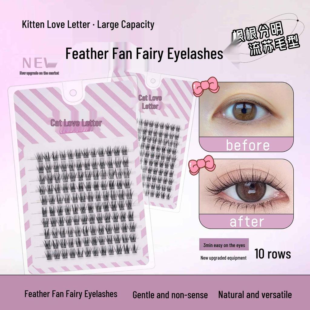 "Cílios postiços Lazy Trilogy Sunflower White Moonlight Magic Fairy Curl"
