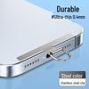 Ultra-Thin Stainless Steel Rotating Phone Lanyard Clip with Anti-Lost Sticker