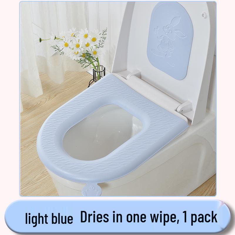 Cartoon Pig Waterproof EVA Quick-Dry Adhesive Toilet Seat Cover - Universal All-Season