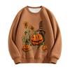 Vintage Oil Painting Pumpkin Sunflower Pullover Sweatshirt for Fall Winter