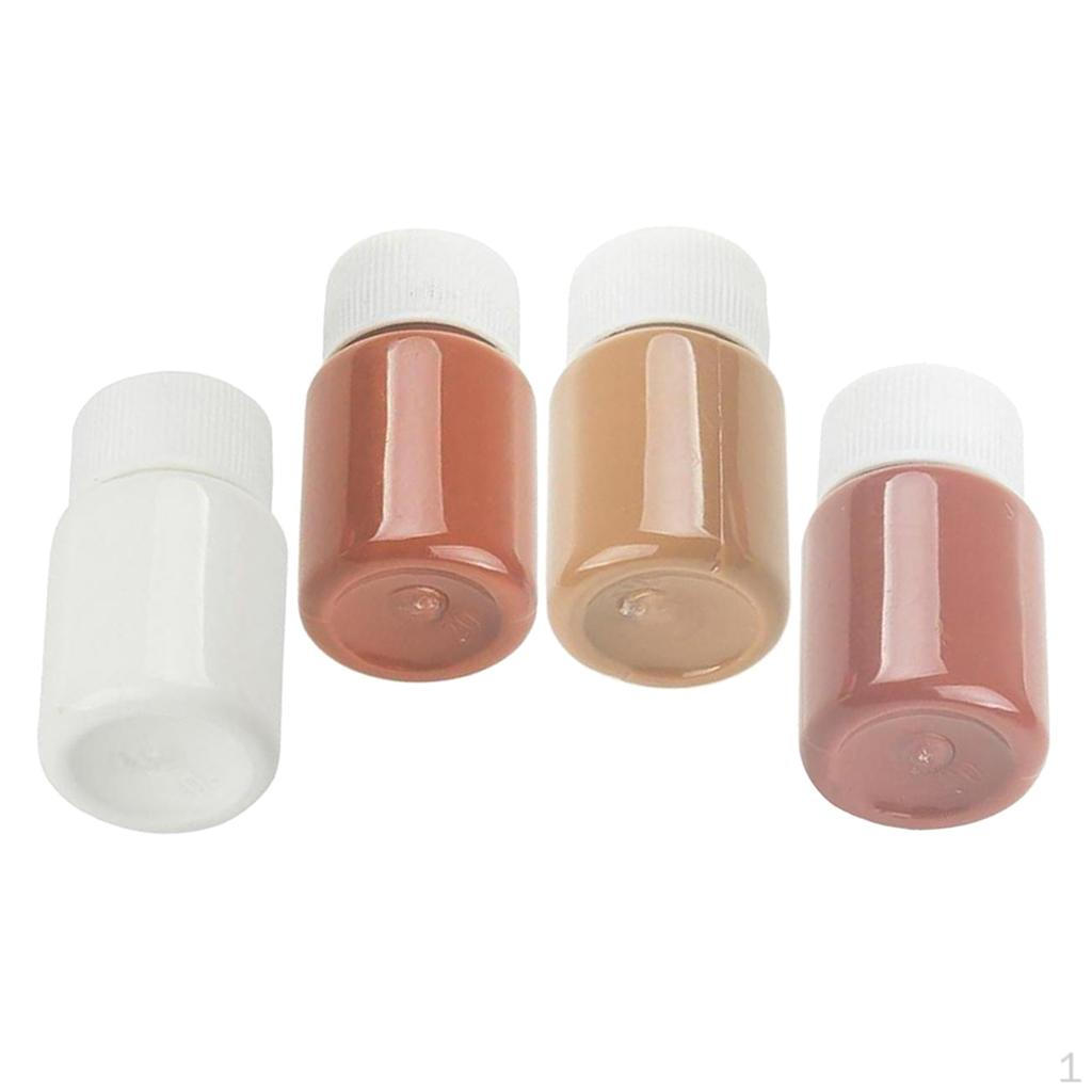 

4 шт. Акриловая краска / краситель для кожи Флакон 1 унция Обувь Сумки Ботинки