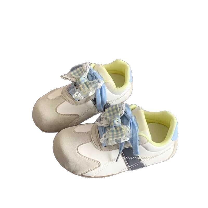 Board Shoes Elegant Bow Fashion Sports Little White Shoes Spring New Dopamine Running