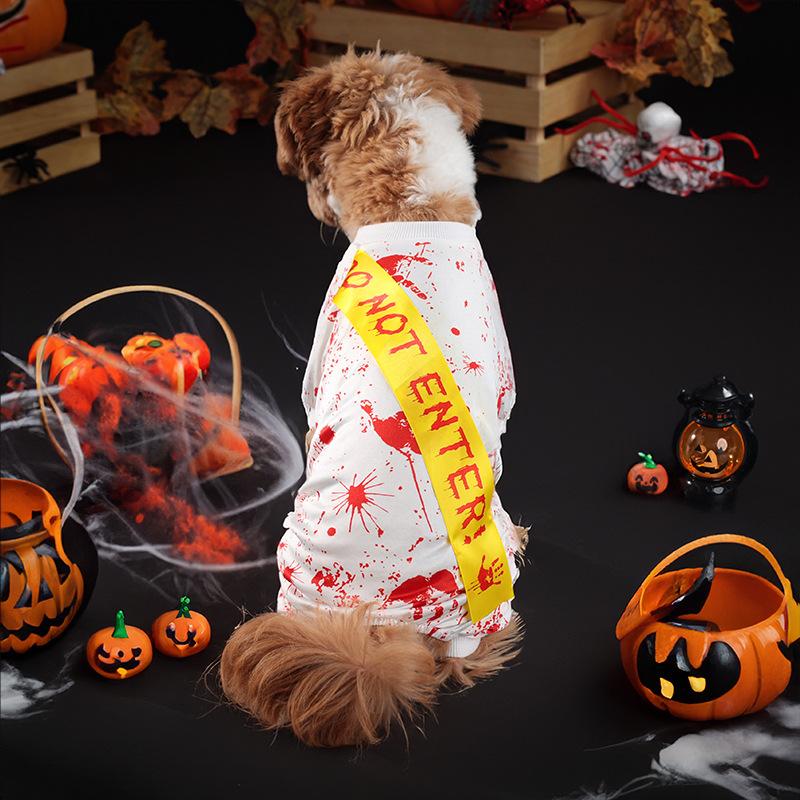 Halloween Dog Costume Funny Dog Clothes Terror Spider Skull  Pet Dog Dress Puppy Jumpsuit Chihuahua Bichon Dachshund Dog Outfits