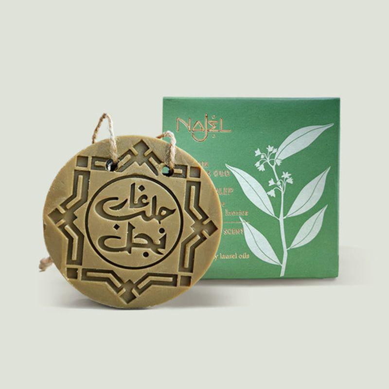Najel Aleppo Soap Amber & Wood Natural Cleansing Pore Soap Keratosis Trouble Care Laurel Olive Oil Wood Scent Amber Ann Wood