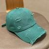 Ins Solid Color Old Ripped Cap Children Spring and Summer Fashion Versatile Street Sunshade Curved Brim Baseball Cap