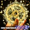 Outdoor Remote Control Copper Wire Lights Christmas Tree Light String Starry Sky Flower Wreath Decorative Lights