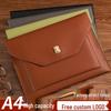 A4 Large Capacity Multifunctional Leather Office Document Bag