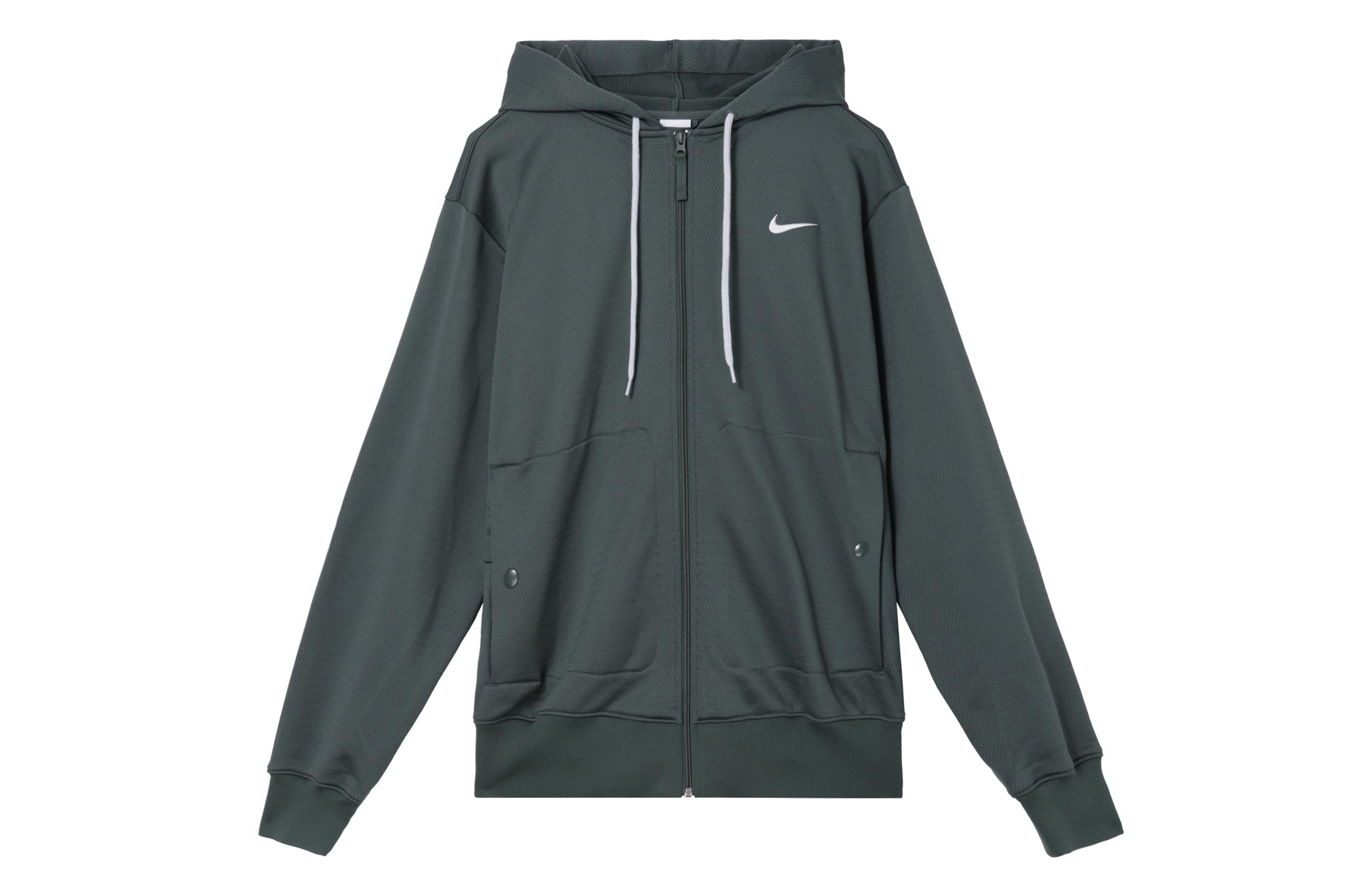 

Nike Therma FIT Solid Color Hooded Zippers Thickened And Fleece Lined Casual Long Sleeved Sweatshirt Men s Green FB7116-338 L