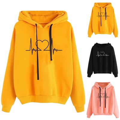 2025 Autumn and Winter Women's New Printed Hooded Long-sleeved Fleece Sweater In Stock