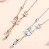 Exquisite Four-leaf Clover Necklace for Women - Lightweight Luxury High-end Pendant Tassel Fashion Versatile Commute Style Choker Necklace