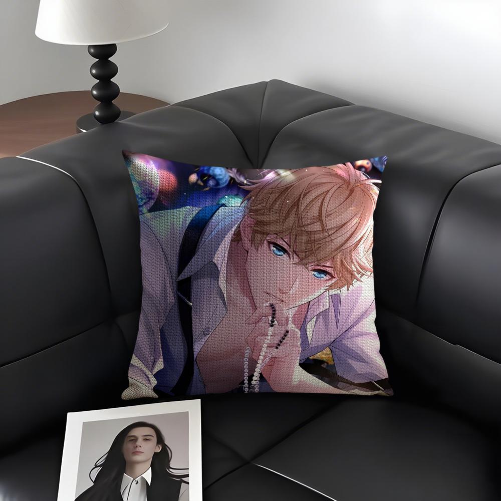 Mr Love Queens Choic Kiro Cushion Cover Natural Linen Organic Fabric DoubleSided Printing Sofa Home Decor Gift Pillow Case