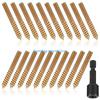 Y5GD 20Pcs Carbon Steel Hanger Bolts Tapping Threaded Rod Screws Fasteners for Wooden Stairs Furniture Assembly