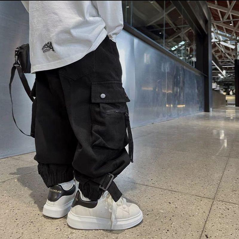 Big Kids Casual Cargo Pants Spring Autumn Girl Boys Sport Long Pants Teenage Streetwear Baggy Trousers Children Fashion Joggers Pants