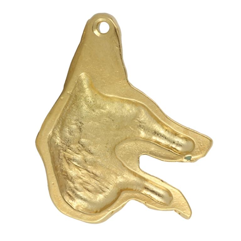 Azawakh, Tuareg Sloughi I - Gilded Key Ring with Dog In Gift Box, Handbag Decoration, Luxury Accessory by Art-Dog Brand