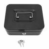 Small Locking Cash Box Portable Double Layers Safe Metal Money Box for Home and Office