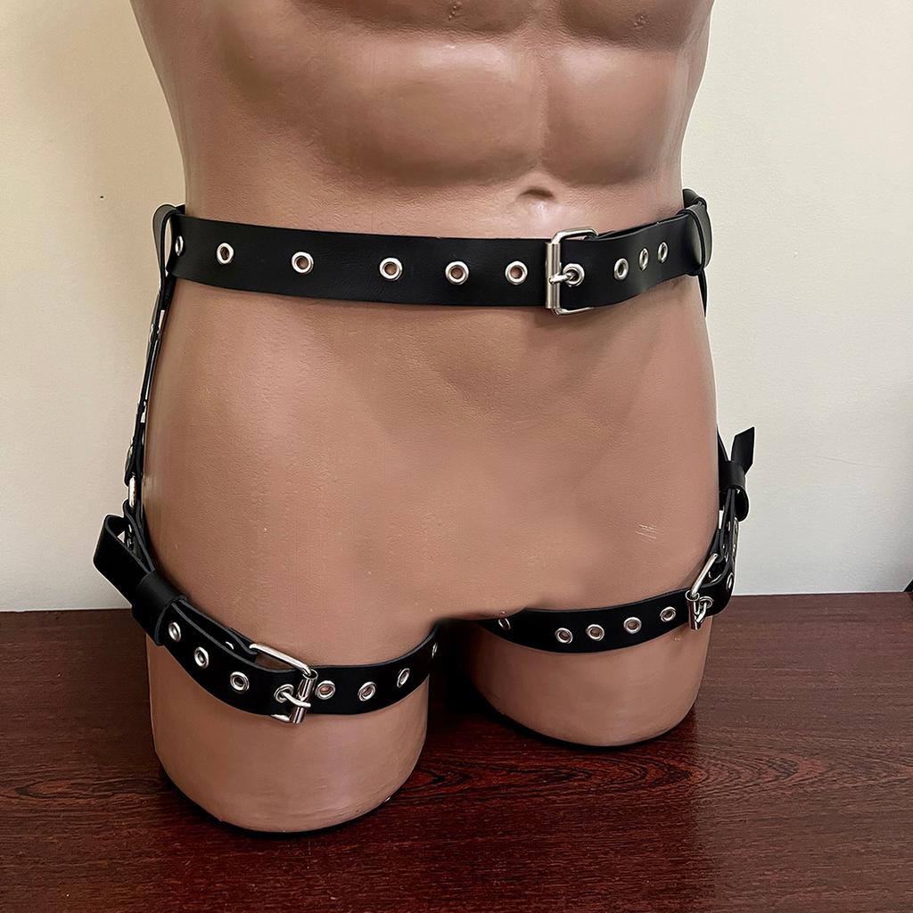 Uomo Sexy Pelle Coscia Giarrettiera Cintura Bondage Sessuale Imbracatura Gamba Giocattoli Sessuali Per Coppie Accessori Esotici da Uomo