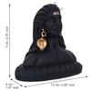 Czarna żywiczna statuetka Adiyogi Shiva na deskę rozdzielczą samochodu - Idolek Pana Śiwy do domu - Shiv Murti - Statuetka Adiyogi Mahadev - Prezent na Diwali
