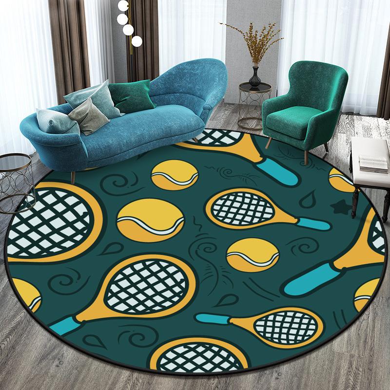 Cute Cartoon Pattern Round Carpet Floormat Living Room Carpet In Children 'S Crawl Play Area Washroom Floor Mat Area Rug Door Mat