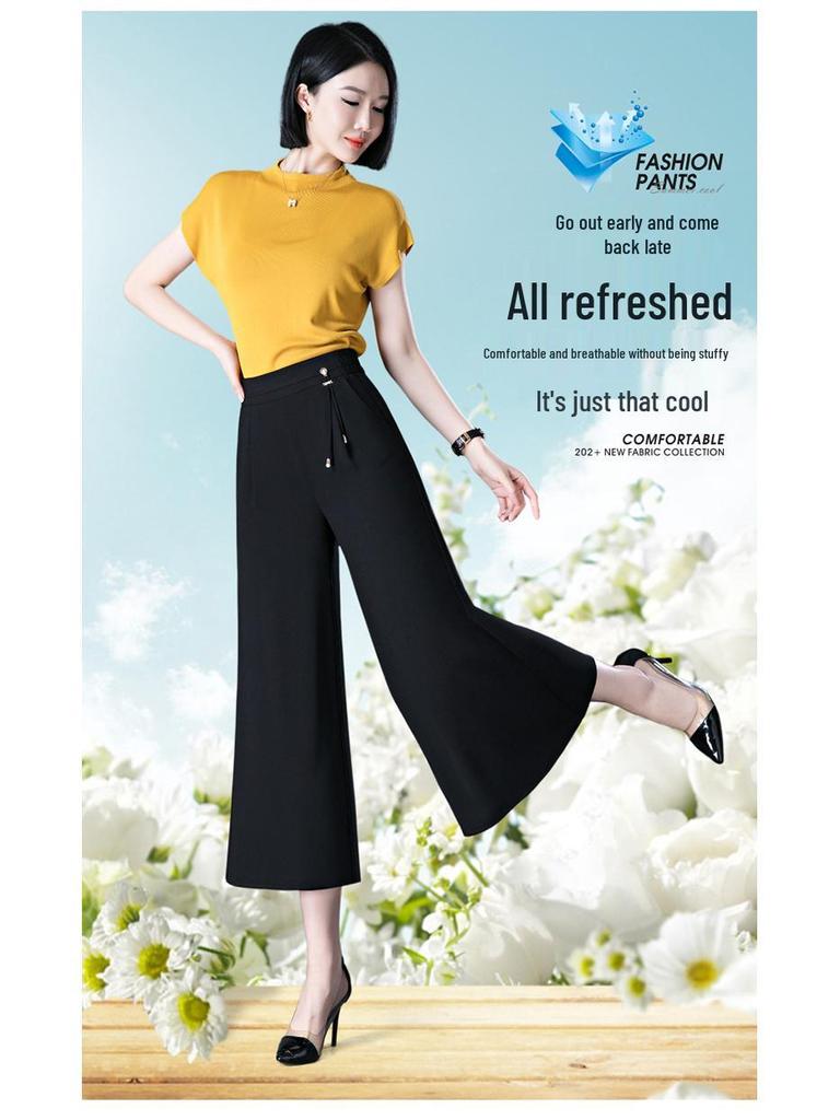 Women's Summer High Waist Wide Leg Culottes - Lightweight, Cool, and Casual