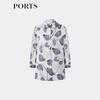 PORTS Women's Elegant Printed Silk Blend Shirt