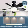 30W LED Deckenventilator mit Beleuchtung Lampe E27 Fernbedienung Moderner Deckenventilator 3 Geschwindigkeiten Einstellbar Kreative Ventilatorlampe für Zuhause