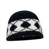 Wool Knitted Hat For Women With Geometric Pattern Winter Warmth Stylish Cozy